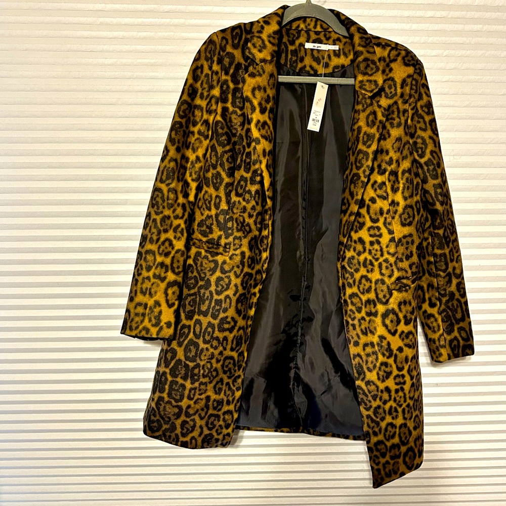 COPY - NWT Open Leopard Car Coat medium - Picture 1 of 5